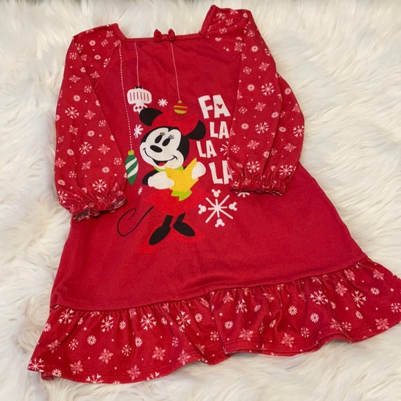 Disney Minnie mouse Christmas nightgown size 4t